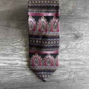 Bill‎ Blass Necktie Mens Silk Paisley Stripe Pattern Classic Dress Tie